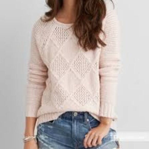 American Eagle Outfitters Pink Crew Neck Sweater - Picture 1 of 9